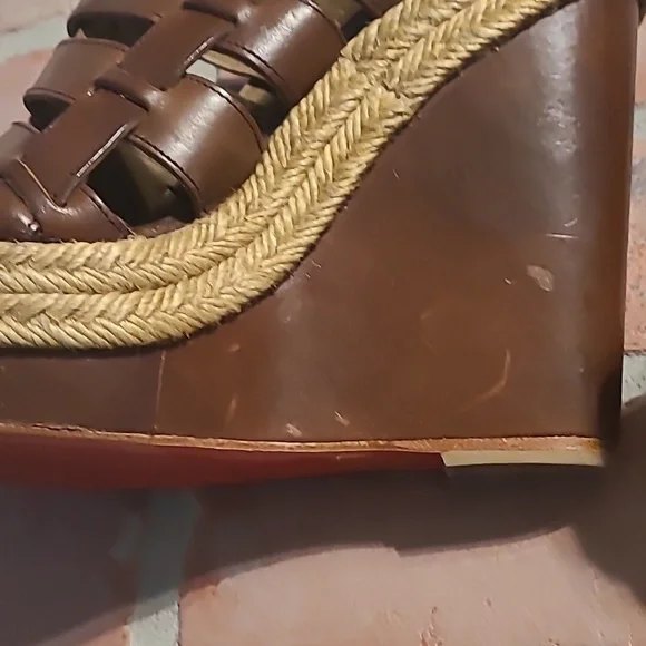 * Christian Louboutin Barcelona Wedge Espadrille Brown